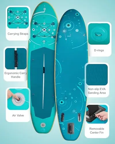Papan Dayung Tiup Ekstra Lebar - Stand Up Paddle Leash ulasan dan harga