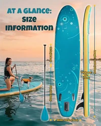 Papan Dayung Tiup Ekstra Lebar - Stand Up Paddle Leash ulasan dan harga